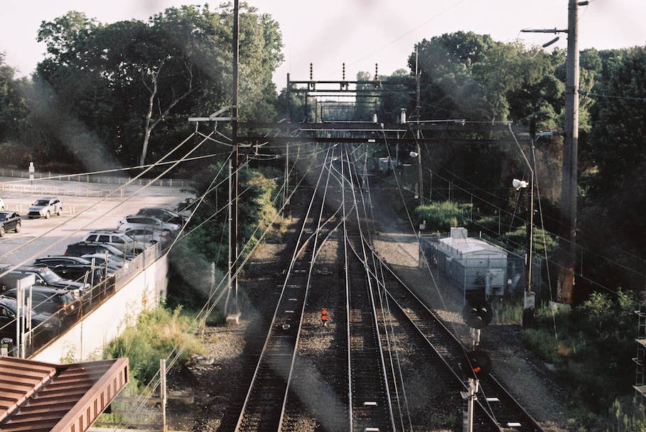 Former Reading Railroad tracks in Philadelphia, Pennsylvania