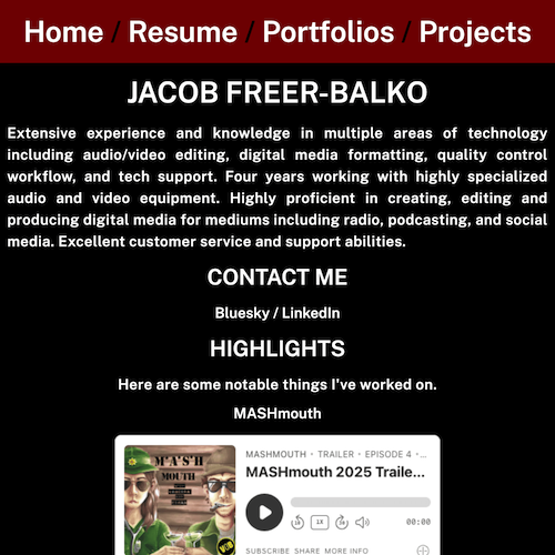 jfbalko.com, Version 1