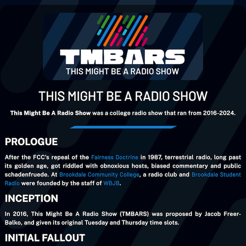 This Might Be A Radio Show Website, Version 2